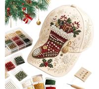 Genérico DIY Christmas Beaded Hat Kit Handmade Christmas Headgear
