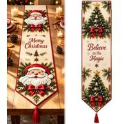 Genérico DIY Christmas Diamond Painting Table Runner Kit, Holiday Diamond Art Tablecloth Craft Set with Rhinestones, Sparkling Winter Xmas Table Decoration for Dining Rooms Home Decor
