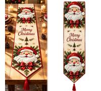 Genérico DIY Christmas Diamond Painting Table Runner Kit, Holiday Diamond Art Tablecloth Craft Set with Rhinestones, Sparkling Winter Xmas Table Decoration for Dining Rooms Home Decor