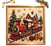 Genérico DIY Christmas Pearl Diamond Painting Art Kit with Frame, Christmas Pearl Diamond Painting Art Kit with Frame, Gemstone Diamond Dots Beads for Home Wall Decor, for Adults Beginner (#2)