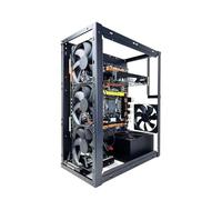 Genérico DIY Computer Motherboard Case Rack - Aluminum Stackable Open Frame Chassis, Cooling Fan Stand Bracket, Overclocking Heat Dissipation , PC Build Test Bench For Hardware Setup