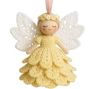 Genérico DIY Crochet Angel Ornament Kit, Unique Christmas Angels Kit for Beginners, Crochet Doll Hanging Ornament, DIY Starter Kits for Beginners with Yarn(yellow)