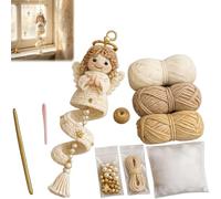 Genérico DIY Crochet Blessed Mother Spiral Hanging Ornament Kit, Beginner Friendly Christian Virgin Mary Faith Spiral Hanging Decor Craft Set with Soft Yarn,Handmade Religious Creative Gift