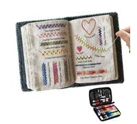 Genérico DIY Embroidery Stitches Book Kit, Sewing Pattern Embroidery Books of Stitches, Stitching Books for Beginners and Craft Lovers