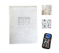 Genérico DIY Floral Embroidery Book,Flower Patterns Embroidery Stitch Book with Fabric Pages, Easy to Learn Hand Sewing Craft Kit for Beginner (AA)