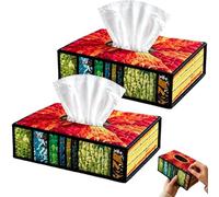 Genérico DIY Modular Book Tissue Box Sewing Kit, Colorful Floral Patchwork Fabric Hand-Stitch Tissue Holder, Complete Quilted Tissue Box Cover DIY Kit for Adults,Home Decor & Gifts