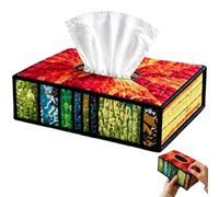 Genérico DIY Modular Book Tissue Box Sewing Kit, Colorful Floral Patchwork Fabric Hand-Stitch Tissue Holder, Complete Quilted Tissue Box Cover DIY Kit for Adults,Home Decor & Gifts