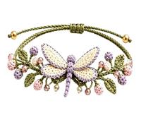 Genérico DIY Nature-Inspired Crochet Bracelet Kit Gift (Dragonfly)