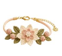 Genérico DIY Nature-Inspired Crochet Bracelet Kit Gift (Flower)