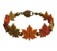 Genérico DIY Nature-Inspired Crochet Bracelet Kit Gift (Maple leaf)
