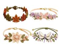 Genérico DIY Nature-Inspired Crochet Bracelet Kit Gift (Mixed)