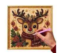 Genérico DIY Pearl Christmas Kit with Frame | 3D Gem Wall Art