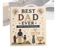 Generico DIY Pearl Painting Kit, Handmade Dot Bead Craft Decoration Set, Happy Father's Day Creative Art Kit For Men Grandfather Home Indoor Wall Bedroom Kitchen Living Room DIY Decorative Gift Use