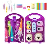 Genérico DIY Puncher Craft Set, Crafting Scrapbook Hole Punch Shapes Cutters Kit, Creative Tool with Scissors Design for Leaf Star Heart Flower Punch Projects