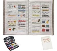Genérico DIY Stitch Book,Creative Mini Sewing Books,Portable Embroidery Stitches Books for Beginner Enthusiast Elevate Sewing Skills Ideal