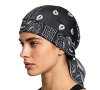 Generico Do Rag - Sweat Wicking Breathable Head Wrap | Stretch Bandana Beanie Skull Cap for Men & Women, Athletic Head Scarf, Moisture-Wicking for Cycling, Running, Motorcycle, Gym & Travel, Negro