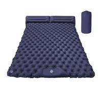 Genérico Doble Sleeping Pad with Built-in Pillows, Inflatable Camping Mat, Lightweight Air Mattress for Outdoor Tent Hiking Trekking Backpacking Travel, 2 adultos, 74,8 x 47,24 x 1,97 pulgadas