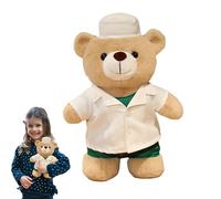 Genérico Doctor Bear, Soft Stuffed Toy, 11.81x7.87x2.76 Inches Huggable Texture Cute, Cuddly Plush for Desk, Shelf, Bedroom, Office, Kids, Christmas and Birthday
