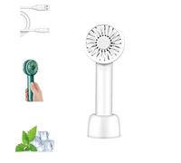 Genérico Dodorado Fan, Hand Held Cooling Fan, Rechargeable Portable Turbo, Small And Portable, for Office, Travel, Sightseeing And Shopping (white)
