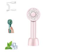 Genérico Dodorado Fan, Hand Held Cooling Fan, Rechargeable Portable Turbo, Small And Portable, for Office, Travel, Sightseeing And Shopping (pink)
