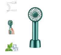 Genérico Dodorado Fan, Hand Held Cooling Fan, Rechargeable Portable Turbo, Small And Portable, for Office, Travel, Sightseeing And Shopping (green)