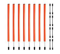 Genérico Dog Agility Poles - 8 Piece PVC Outdoor Weave Training Set