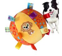 Generico Dog Ball, 6 inch Squeaky Puppy Chew Toy, Interactive Training Exercise Ball with Bell, for Indoor Outdoor Backyard Park Beach Dog Play Use