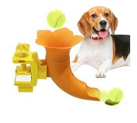 Genérico Dog Ball Thrower - Trumpet Shape for Training | Abs Material with Automatic Action, Interactive Play Toy, 28.5x23x5.8cm Size, Lightweight 300g Design, Kitchen, Bedroom, Play Area Alone Time
