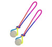 Genérico Dog Balls for Aggressive Chewers, 2 Pieces Glow Tug Teether with Rope, Sturdy Bite Resistant Design, Easy Clean Function, Pet Toy Tool, Chew Accessory for Puppy Small Medium Large Breeds
