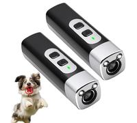 Genérico Dog Bark Deterrent Device with LED Flashlight, Anti Barking Device for Dogs,Suitable for Training to Improve Bad Behavior, Stop Barking for Aggressive Dogs (Black*2)