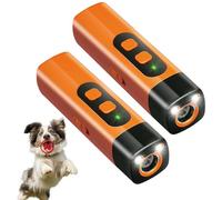 Genérico Dog Bark Deterrent Device with LED Flashlight, Anti Barking Device for Dogs,Suitable for Training to Improve Bad Behavior, Stop Barking for Aggressive Dogs (Orange*2)