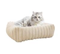 Genérico Dog Bed, Cat Sofa Cushion, Plush Pet Lounge, Washable and Soothing Design, Soft PP Cotton Filling, Daily Indoor-Outdoor Travel Use, 23.62 Inches, White Gray Color, 1 Piece