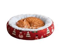 Genérico Dog Bed Medium - Pet Resting Place Round | Cloth Cotton with Round Bed, Christmas Comfortable Mat, Bedroom, Living Room, Dorm Use, Sleeping Pad for Small Pets, Lightweight Portable