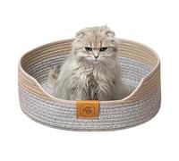 Genérico Dog Beds Small Dogs, Warm Cotton Rope Cat Scratcher and Cozy Pet Combo, Washable Calming Bed for Puppies, Kittens, Indoor Cats, Living Room, Bedroom, Floor, Crate, Nursery Use