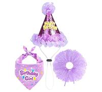 Genérico Dog Birthday Bandana | Cute Hat Dress Bandana Large Medium Small | Girl Dogs Tutu Skirt Outfit,for Families Friends Women Men Lovers
