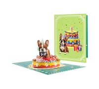 Generico Dog Birthday Card - 11.81x7.87x0.04in Funny Dog Birthday Card | Holiday Paper Greeting Cards | Creative Postcards 3d Decoration for Gatherings Boys Men Girls Women Adults Mom Kids