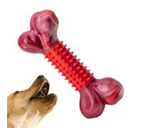 Genérico Dog Bone Toy, Teething Stick, Hard Chew, Teeth Cleaning for Puppies in Bedroom, Home, Living Room, Yard, Parks, Indoor, Apartment, Dorm, 8.31x3.5x1.85 Inches, Red Colored