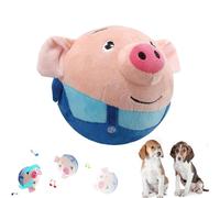 Genérico Dog Charmer Porky PAL Interactive Piggy Toy, Bouncing Piggy Dog Toy, Active Moving Pet Plush Toy for Dogs with Recording and Music Modes, Washable Shake Bounce Boredom Talking Toys (Blue)