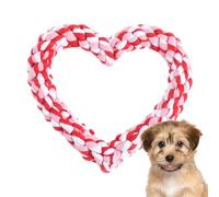 Genérico Dog Chew Toy - Cotton Rope, Heart-Shaped Rope Valentine's Day