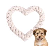 Genérico Dog Chew Toy - Cotton Rope, Heart-Shaped Rope Valentine's Day