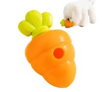 Genérico Dog Chew Toy, Puzzle Slow Feeder 4.72 Inches Carrot-Shaped Food, Interactive Teething Toy for Training, Fetching, Indoor Playtime, Pet Accessories, Puppies and Dogs, Orange