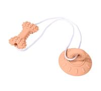 Genérico Dog Chew Toys - 1Piece Silicone Teeth Cleaning Pet Supplies, Puppy Fresh Breath Chew Toys, Durable Rubber Ring | Textured Care Plaything For Keep Busy Boredom Training Outdoor