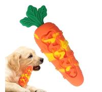 Genérico Dog Chew Toys, Carrot Dogs Teething Toy, 6.22x2.01 Inches Durable Pet Chewing Supplies, Silicone Fetch Play for Puppies, Dogs, Indoor Outdoor Travel Crate Bath Training Halloween Easter Use