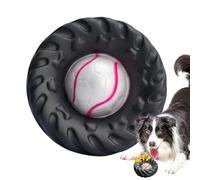 Genérico Dog Chew Toys | Elastic Interactive Squeaky,Medium Dog Enrichment Tire Toys | for Play Exercise Boredom Keep Busy Outdoor Indoor Backyard Park Lawn Patio