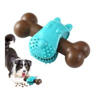 Genérico Dog Chew Toys, Oral Cleaning Chewer Bone, 5.71x3.54x1.97 Inches, Refillable Treat Dispenser, Boredom Relief Trainer for Interactive Chewing and Teething Exercise, Multicolor