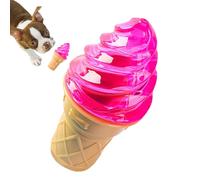Genérico Dog Chew Toys, Silicone Ice Cream Interactive Game for Aggressive Chewers, Cooling Teeth Cleaning Toy for Small, Medium, Large Breeds, Pet Supplies for Healthy Chewing, (Red/Green)