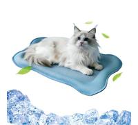 Genérico Dog Cool Mat, durrable Self-Cooling Pet Pad with Gel, 42cmx58cm Washable Bone Shape Pet Cool Blankets | Cat Summer Cooling Pad For Indoor Outdoor Home Balcony Car Travel Patio Crate Beach
