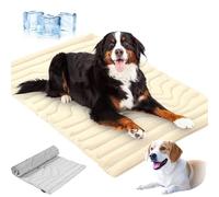Genérico Dog Cooling Eco-Friendly Mat, 2025 New Dog Cooling Mat Pet Cool Pad, Non-Slip, Washable (Beige,Large)