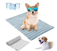 Genérico Dog Cooling Eco-Friendly Mat, 2025 New Dog Cooling Mat Pet Cool Pad, Non-Slip, Washable (Blue,Large)