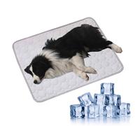 Genérico Dog Cooling Mat,2025 Upgraded Pet Cooling Pad for Dogs Cats,Portable Pet Travel Mats for Car Seat,Washable Dog Cool Bed for Summer,Non-Slip Soft Pads for Indoor and Outdoor (Gray, M)